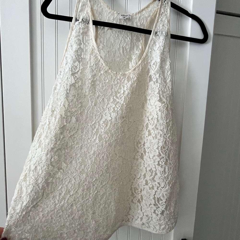 Aritzia lace racerback tank